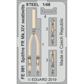 Eduard Spitfire FR Mk. XIV seatbelts STEEL (Airfix)
