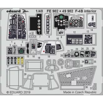 Eduard F-4B interior for Academy fotómaratás