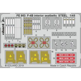 Eduard F-4B interior seatbelts STEEL (Academy)