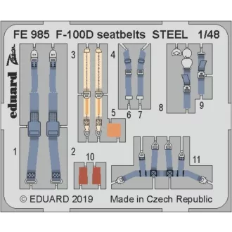 Eduard F-100D seatbelts STELL for Trumpeter fotómaratás