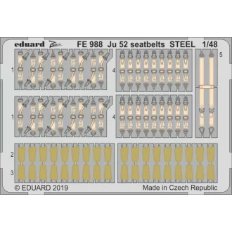 Eduard Ju 52 seatbelts STEEL for Revell fotómaratás