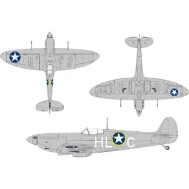   Eduard Spitfire Mk. Vb early US national insignia (Kotare) maszkoló