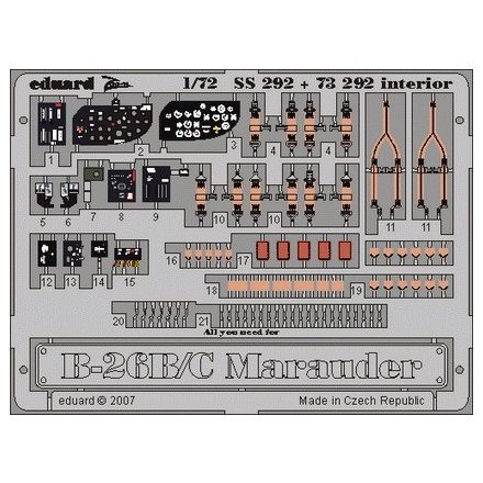 Eduard B-26B/C interior (Hasegawa)