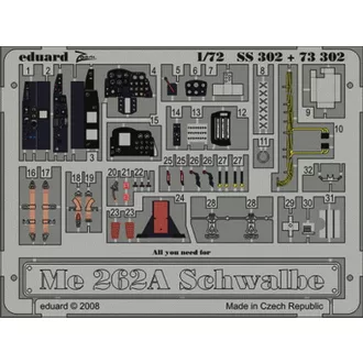 Eduard Me 262A Schwalbe für Academy Bausatz fotómaratás