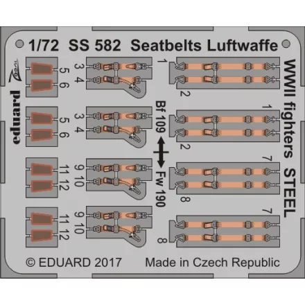 Eduard Seatbelts Luftwaffe WWII fighters STEEL
