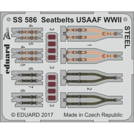 Eduard Seatbelts USAAF WWII STEEL