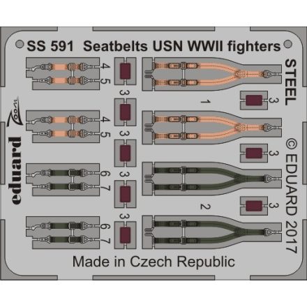 Eduard Seatbelts USN WWII fighters STEEL