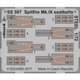Eduard Spitfire Mk. IX seatbelts STEEL
