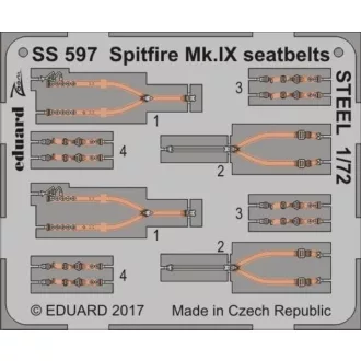 Eduard Spitfire Mk.IX seatbelts STEEL f.Eduard fotómaratás