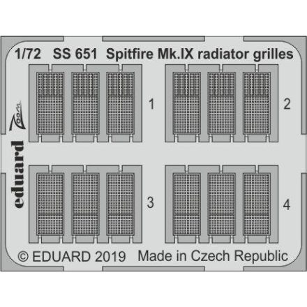 Eduard Spitfire Mk. IX radiator grilles (Eduard)