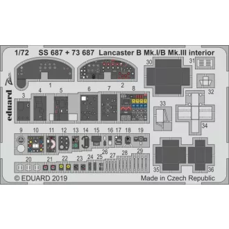   Eduard Lancaster B Mk.I/B Mk.III interior for Airfix fotómaratás
