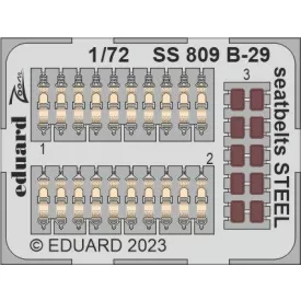Eduard B-29 seatbelts STEEL (Hobby 2000, Academy)