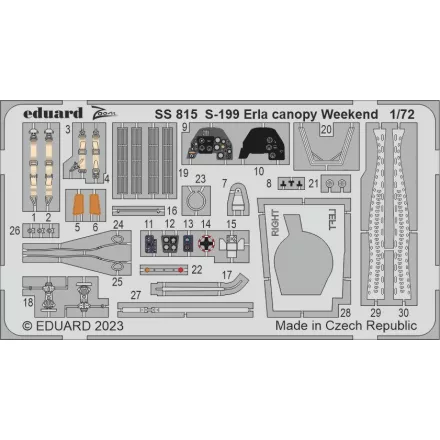 Eduard S-199 Erla canopy Weekend (Eduard)