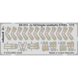 Eduard Ju 52/3mg4e seatbelts STEEL (Airfix)