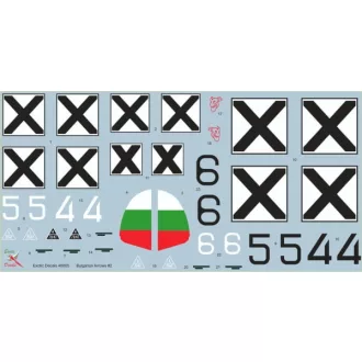   Exotic Decals Bulgarian Arrows #2 Bf 109E-3 in Bulgarian service matrica készlet