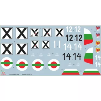   Exotic Decals Bulgarian Arrows #3 Bf-109 E-3a in Bulgarian service matrica készlet
