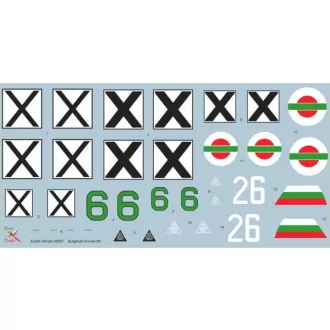   Exotic Decals Bulgarian Arrows #4 Bf-109G in Bulgarian service matrica készlet