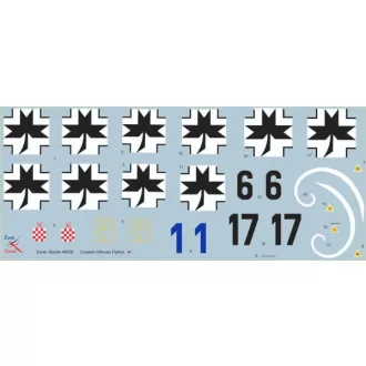   Exotic Decals Croatian Ultimate Fighter #1 Too Little, Too Late... BF 109 G in Croatian Service - Part 1 matrica készlet