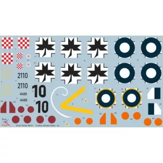   Exotic Decals Croatian Ultimate Fighter #3 Black 10 BF 109 G in Croatian Service - Part 3 matrica készlet