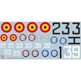 Exotic Decals Belgian Hurricanes matrica készlet