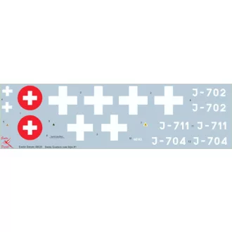   Exotic Decals Swiss Gustavs Over Alps #1 Me 109G-6 In Swiss Air Force - Part 1 matrica készlet