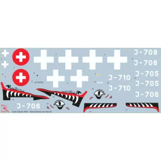   Exotic Decals Swiss Gustavs Over Alps #2 Me 109G-6 In Swiss Air Force - Part 2 matrica készlet