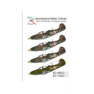   Exotic Decals Aeronautica Militar Cobras Bell P-39 Airacobra In Portuguese Service matrica készlet