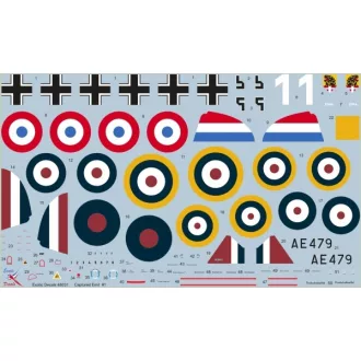   Exotic Decals Captured Emil #1 - Captured Bf 109 E-3 W.Nr 1304 matrica készlet