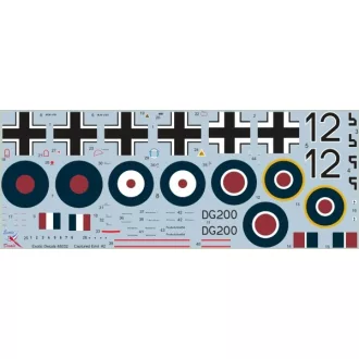   Exotic Decals Captured Emil #2 - Captured Bf 109 E-4/B W.Nr 4101 matrica készlet