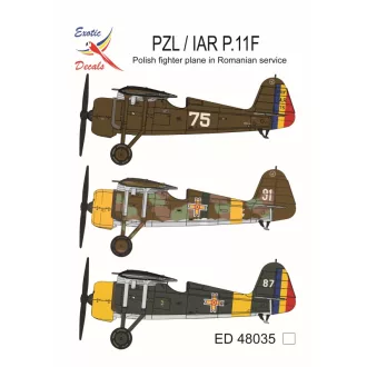   Exotic Decals PZL/IAR P.11F - Polish Fighter Plane In Romanian Service matrica készlet