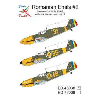   Exotic Decals Romanian Emils No.2 - Messerschmitt Bf-109 E in Romanian Service Part 2 matrica készlet