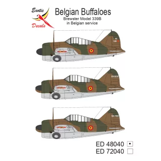   Exotic Decals Belgian Buffaloes - Brewster Model 339B in Belgian Service matrica készlet
