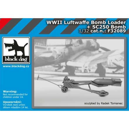 Black Dog WWII Luft.bomb loader +SC250 bomb