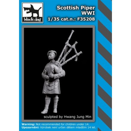 Black Dog Scottish piper WWI