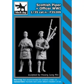 Black Dog Scottish piper + officer WWI – figurakészlet
