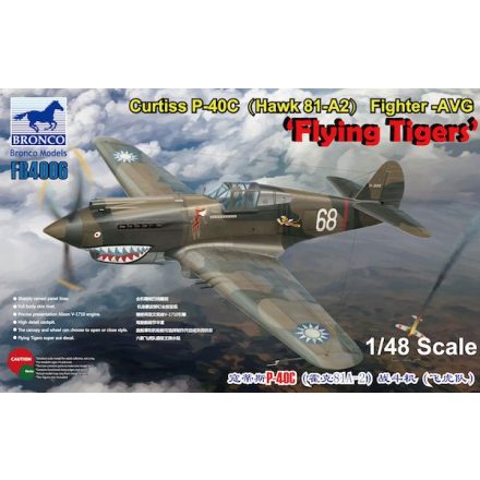 Bronco Curtiss P-40C (Hawk 81-A2) Flying Tigers makett