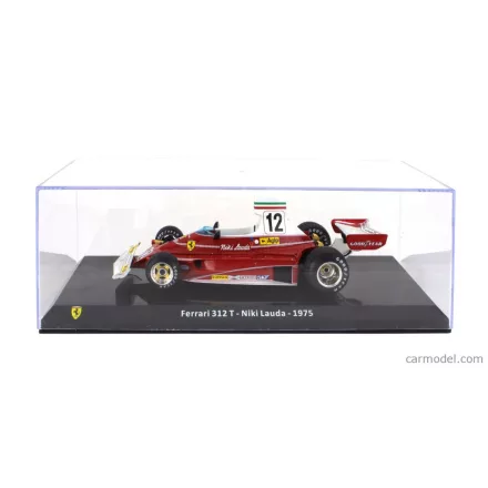 EDICOLA FERRARI F1 312T TEAM FERRARI SEFAC N 12 WORLD CHAMPION SEASON 1975 NIKI LAUDA - WITH SHOWCASE