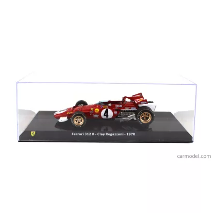 EDICOLA FERRARI F1 312B N 4 SEASON 1970 CLAY REGAZZONI - WITH SHOWCASE