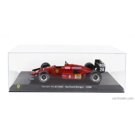 EDICOLA FERRARI F1 87/88C N 28 SEASON 1988 GERARD BERGER - WITH SHOWCASE