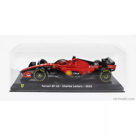 EDICOLA FERRARI F1 SF-23 TEAM SCUDERIA FERRARI N 16 SEASON 2023 CHARLES LECLERC - WITH SHOWCASE