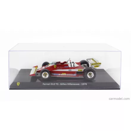 EDICOLA FERRARI F1 312 T3 N 12 SEASON 1978 GILLES VILLENEUVE - WITH SHOWCASE