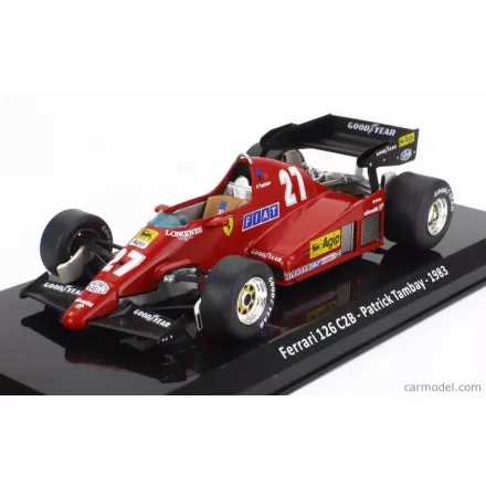 EDICOLA FERRARI F1 126 C2B N 27 SEASON 1983 PATRICK TAMBAY - WITH SHOWCASE