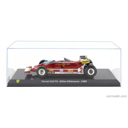 EDICOLA FERRARI F1 312 T5 N 2 SEASON 1980 GILLES VILLENEUVE - WITH SHOWCASE