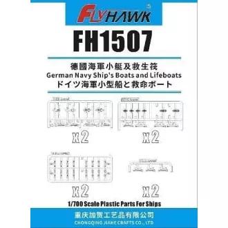   FlyHawk German Navy Ship's Boats and Lifeboats - mentőcsónak és tutaj készlet