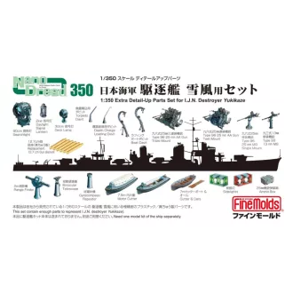   Fine Molds IJN Destroyer Yukikaze - Extra Detail-Up Parts Set - hajómakett feljavító készlet