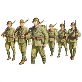   Fine Molds IJA Infantry Marching Set - 6 Figures - katonai figura készlet