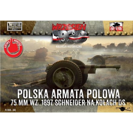 First to Fight Schneider 75mm Polish Field Cannon on DS wheels makett