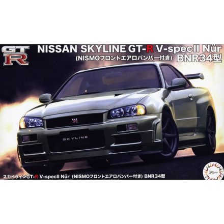 Fujimi Nissan Skyline GT-R V-specII Nur w/Nismo Front Aero Bumper BNR34 makett