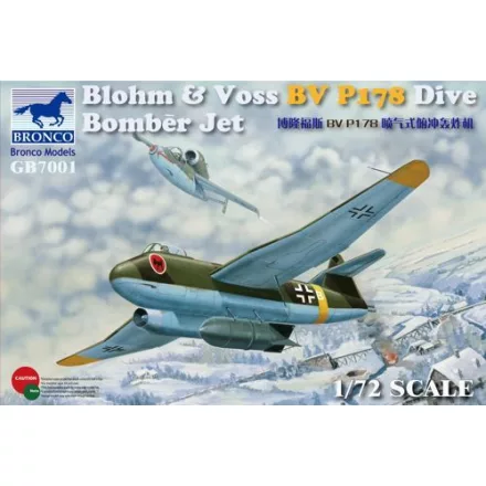 Bronco Blohm & Voss BV P.178 Dive Bomber Jet makett (CSOMAGOLÁSSÉRÜLT)