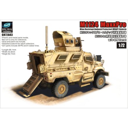 Galaxy Hobby M1224 MaxxPro MRAP with OGPK Turret makett